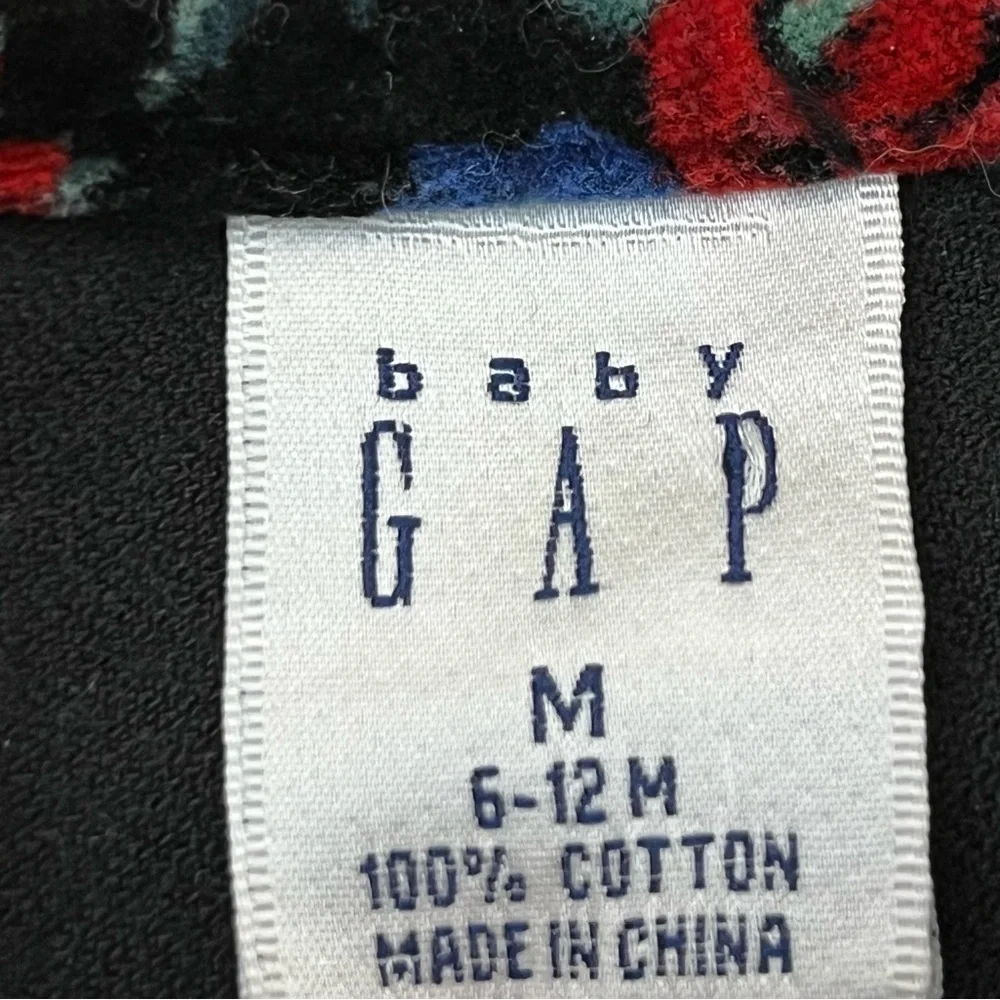 BABY GAP 90s Velvet Roses Floral Romper Cotton Vintage Style Classic Cottagecore